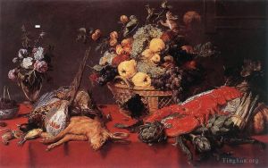 Artist Frans Snyders's Work - Still Life With A Basket Of Fruit