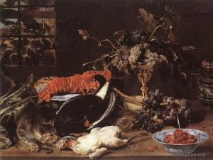 Artist Frans Snyders's Work - Still life With Crab And Fruit