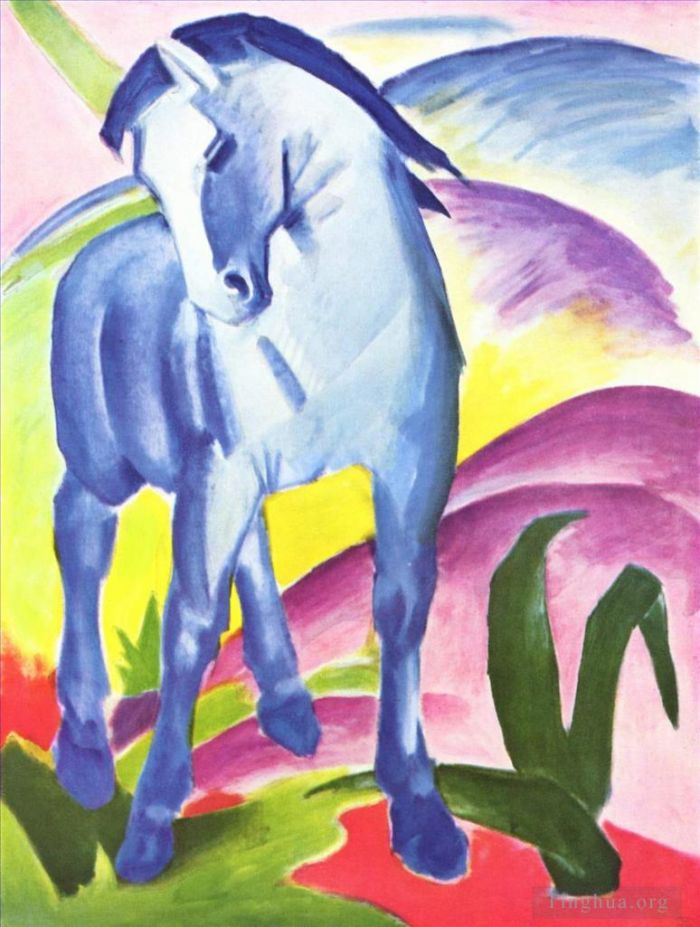 Franz Marc Oil Painting - Blaues Pferd I