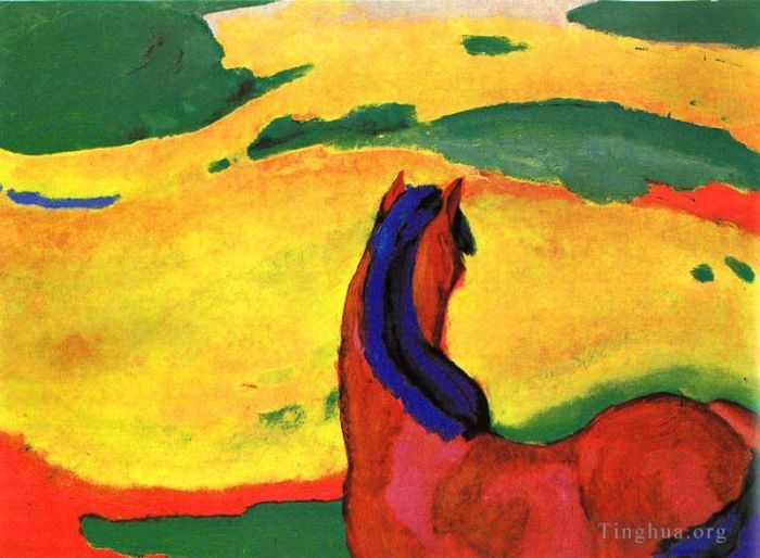 Franz Marc Oil Painting - horse in a landscape