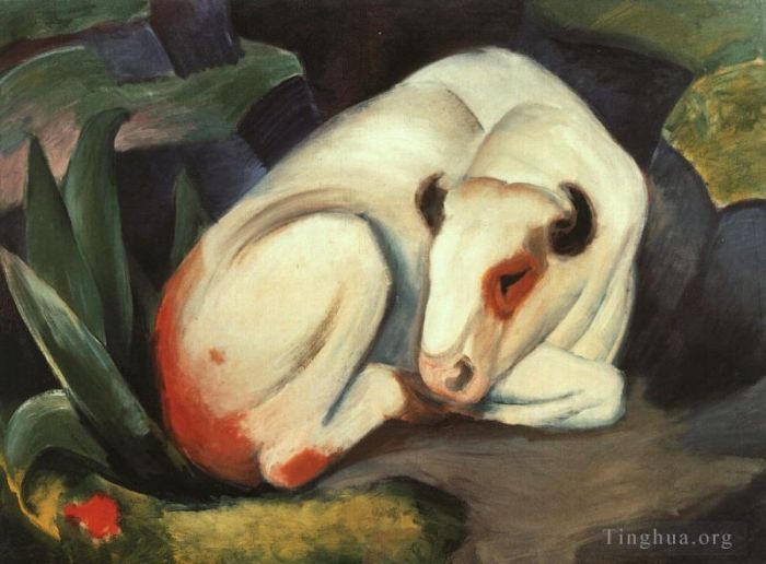Franz Marc Oil Painting - The Bull