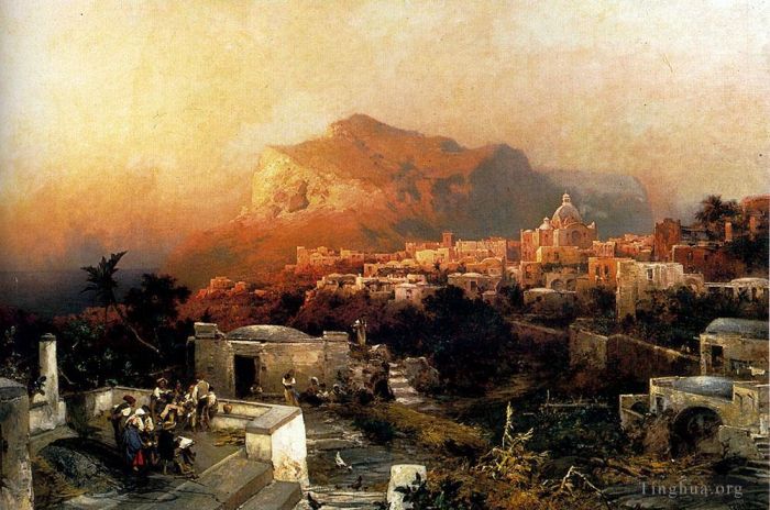 Franz Richard Unterberger Oil Painting - Capri