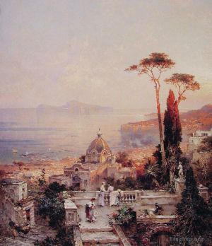 Artist Franz Richard Unterberger's Work - The View from the Balcony