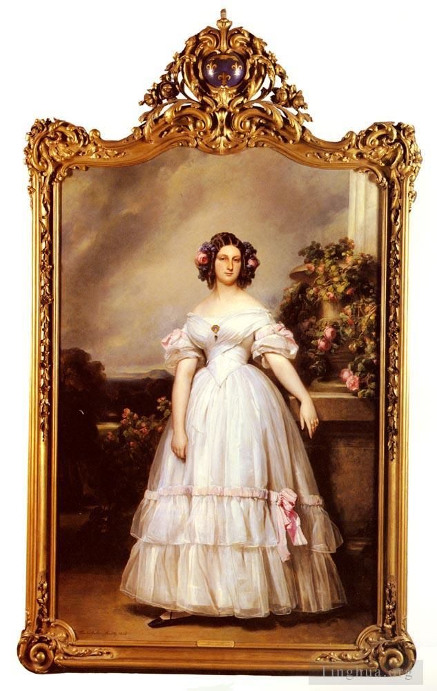 Franz Xaver Winterhalter Oil Painting - A FullLength Portrait Of HRH
