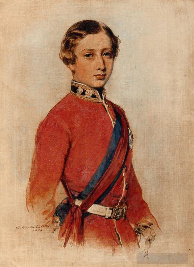 Franz Xaver Winterhalter Oil Painting - Albert Edward Prince of Wales 1859