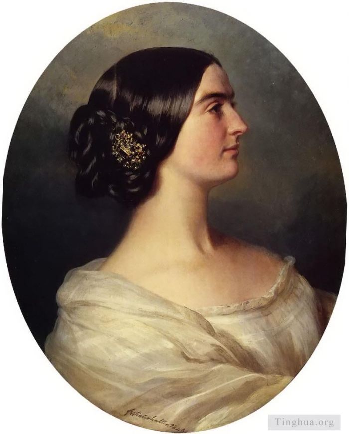 Franz Xaver Winterhalter Oil Painting - Charlotte Stuart Viscountess Canning