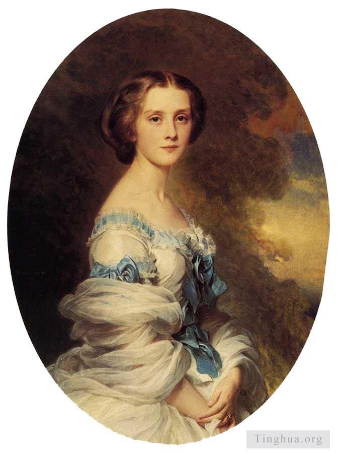 Franz Xaver Winterhalter Oil Painting - Melanie de Bussiere Comtesse Edmond de Pourtales