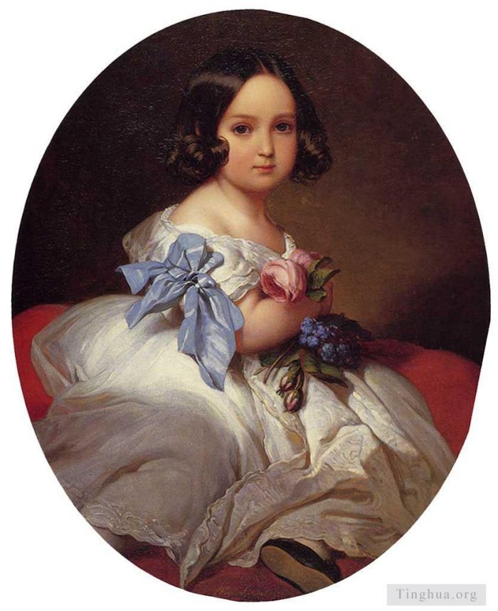 Franz Xaver Winterhalter Oil Painting - Princess Charlotte of Belgium