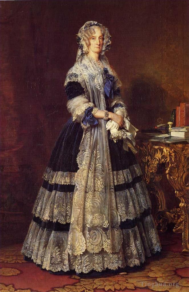 Franz Xaver Winterhalter Oil Painting - Queen Marie Amelie