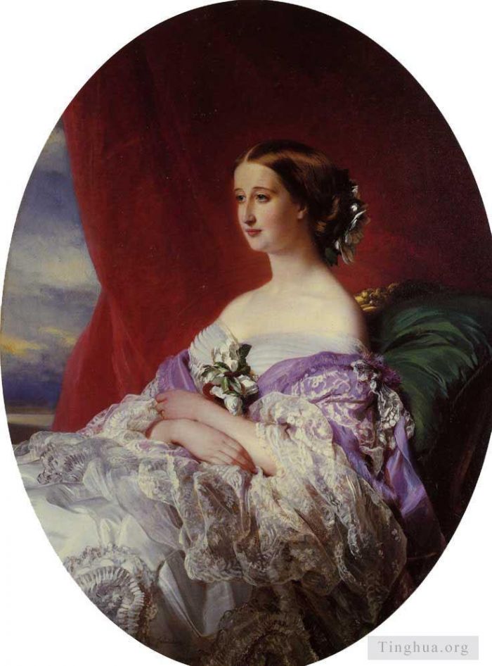 Franz Xaver Winterhalter Oil Painting - The Empress Eugenie