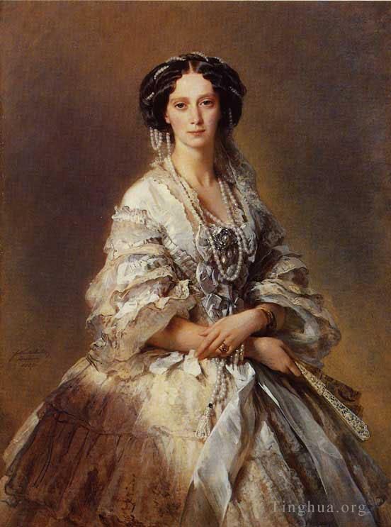 Franz Xaver Winterhalter Oil Painting - The Empress Maria Alexandrovna of Russia