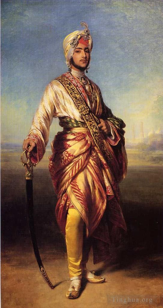 Franz Xaver Winterhalter Oil Painting - The Maharajah Duleep Singh