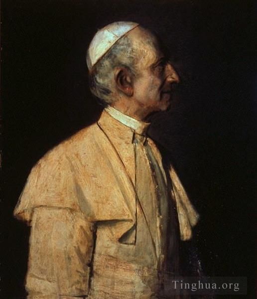 Franz von Lenbach Oil Painting - Pope Leo XIII