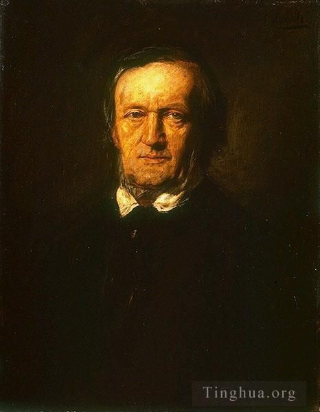 Franz von Lenbach Oil Painting - Portrait of Richard Wagner