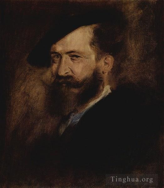 Franz von Lenbach Oil Painting - Portrait of Wilhelm Busch
