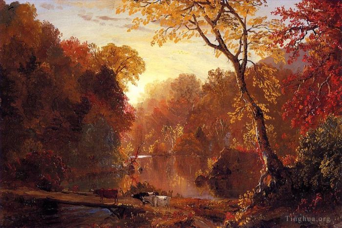 Frederic Edwin Church Oil Painting - Autumn in North America