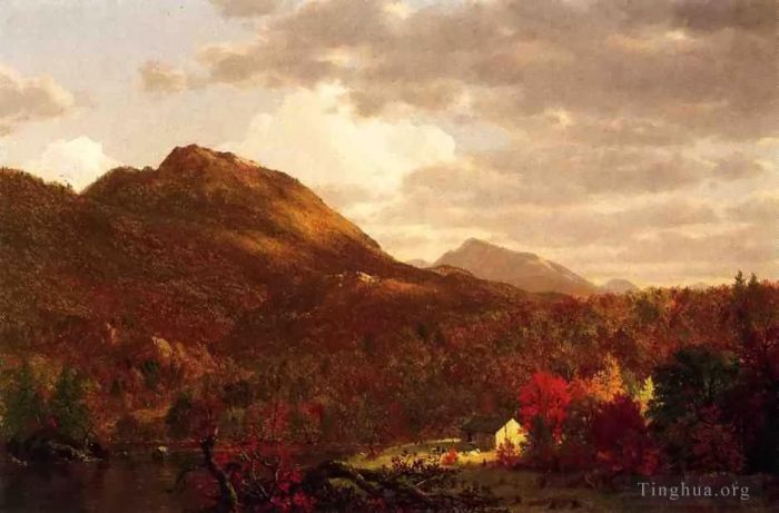 Frederic Edwin Church Oil Painting - Autumn on the Hudson