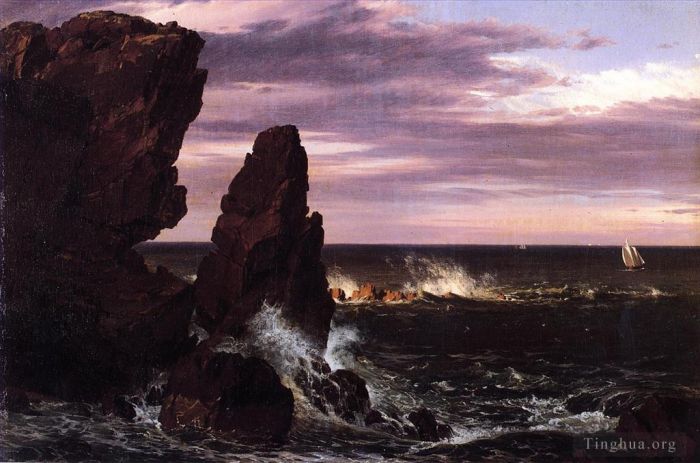 Frederic Edwin Church Oil Painting - Coast Scene