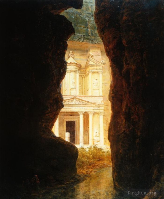 Frederic Edwin Church Oil Painting - El Khasne Petra
