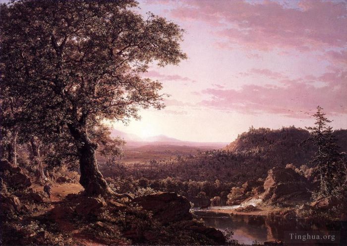Frederic Edwin Church Oil Painting - July Sunset Berkshire County Massachusetts