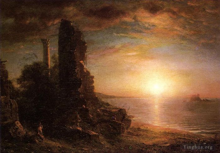 Frederic Edwin Church Oil Painting - Landscape in Greece
