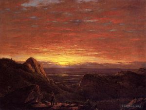 Artist Frederic Edwin Church's Work - Morning Looking East over the Husdon Valley from Catskill Mountains