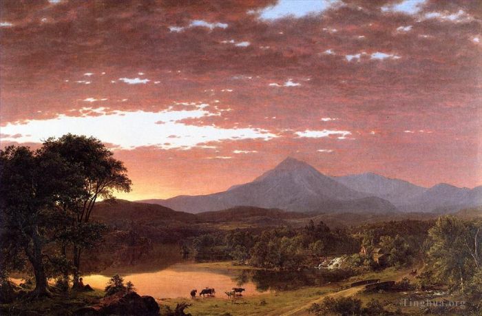 Frederic Edwin Church Oil Painting - Mount Ktaadn aka Mount Katahdin