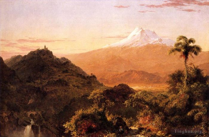 Frederic Edwin Church Oil Painting - South American Landscape