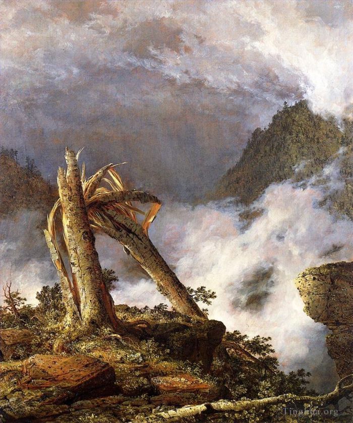 Frederic Edwin Church Oil Painting - Storm in the Mountains