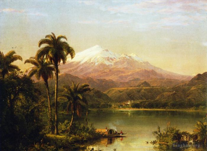 Frederic Edwin Church Oil Painting - Tamaca Palms2