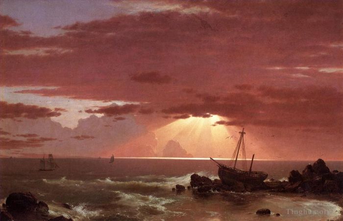 Frederic Edwin Church Oil Painting - The Wreck