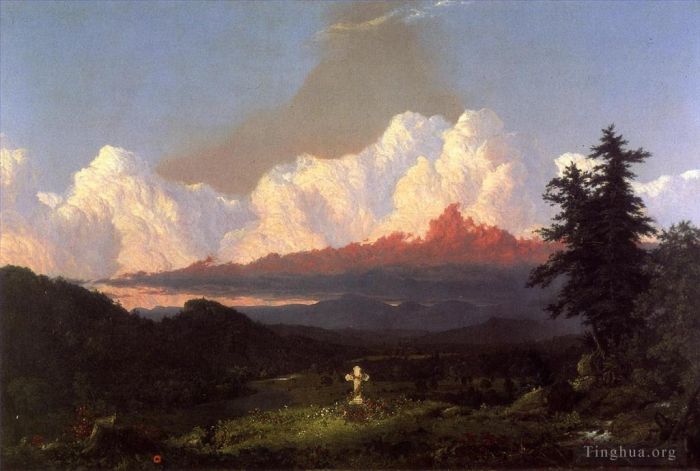 Frederic Edwin Church Oil Painting - To the Memory of Cole