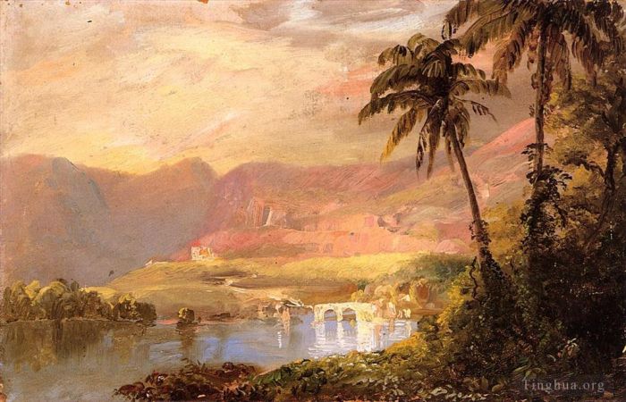 Frederic Edwin Church Oil Painting - Tropical Landscape