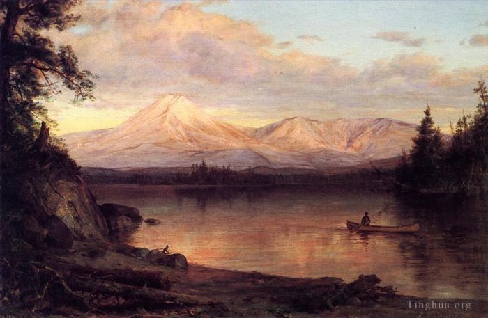 Frederic Edwin Church Oil Painting - View of Mount Katahdin