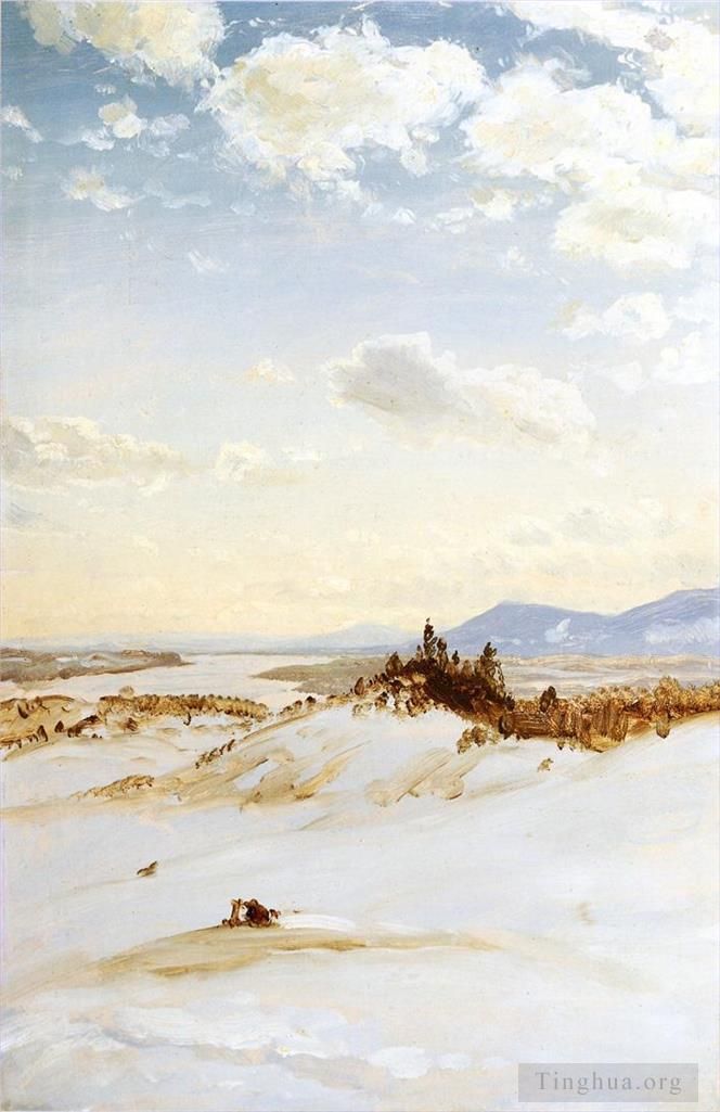 Frederic Edwin Church Oil Painting - Winter Scene Olana