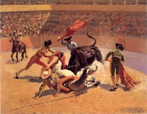 Artwork Bull Fight in Mexico