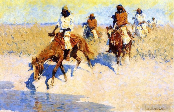 Frederic Remington Oil Painting - Pool in the Desert