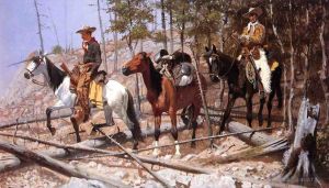 Artist Frederic Remington's Work - Prospecting for Cattle Range
