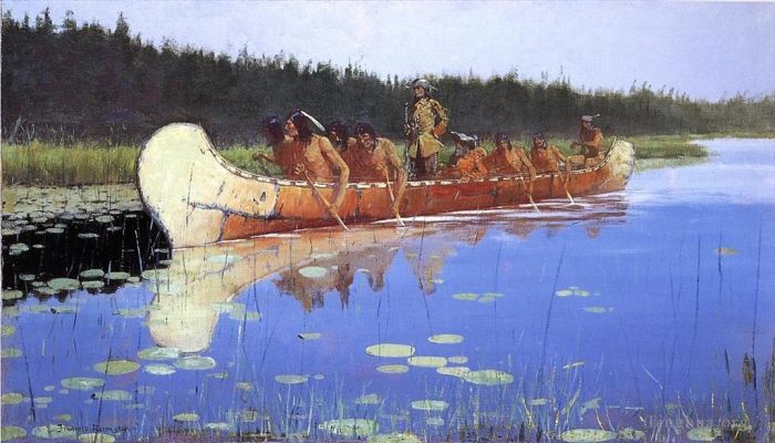 Frederic Remington Oil Painting - Radisson and Groseilliers