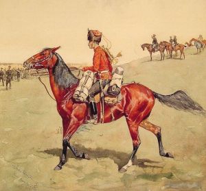 Artist Frederic Remington's Work - Hussar Russian Guard Corps
