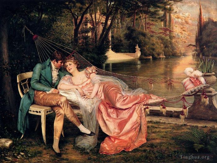 Frederic Soulacroix Oil Painting - Flirtation 2