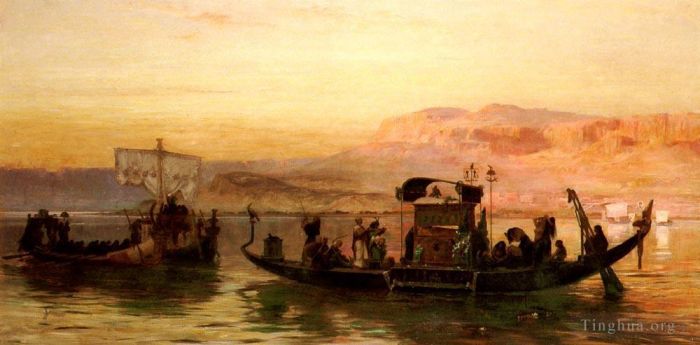 Frederick Arthur Bridgman Oil Painting - Cleopatras Barge