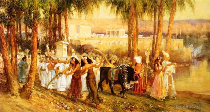 Frederick Arthur Bridgman Oil Painting - Procession in Honor of Isis