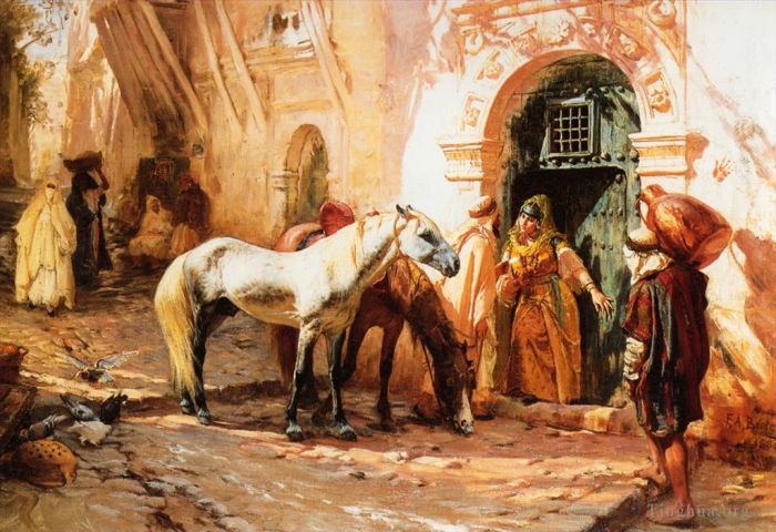 Frederick Arthur Bridgman Oil Painting - Scene in Morocco
