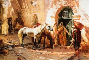 Artist Frederick Arthur Bridgman's Work - Scene in Morocco
