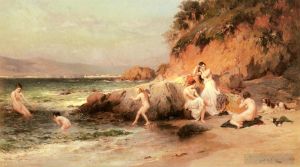 Artist Frederick Arthur Bridgman's Work - The Bathing Beauties
