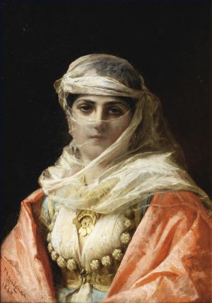 Artist Frederick Arthur Bridgman's Work - YOUNG WOMAN FROM CONSTANTINOPLE