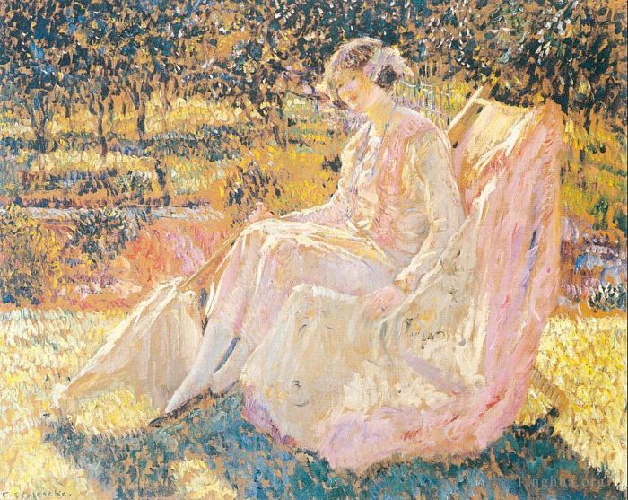 Frederick Carl Frieseke Oil Painting - Sunbath