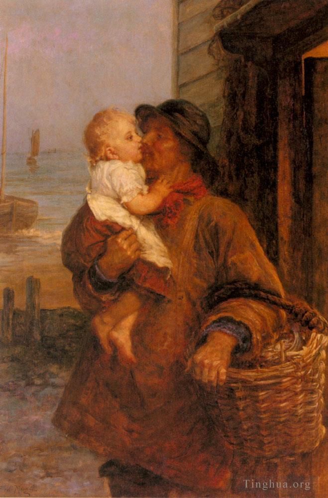 Frederick Morgan Oil Painting - A Welcome For Daddy