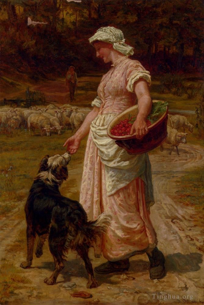 Frederick Morgan Oil Painting - Love Me Love My Dog